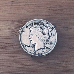 $108  Vintage 1924 Peace Dollar Estate Money Clip